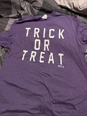 Purple 'Trick or Treat' Short Sleeve Tee